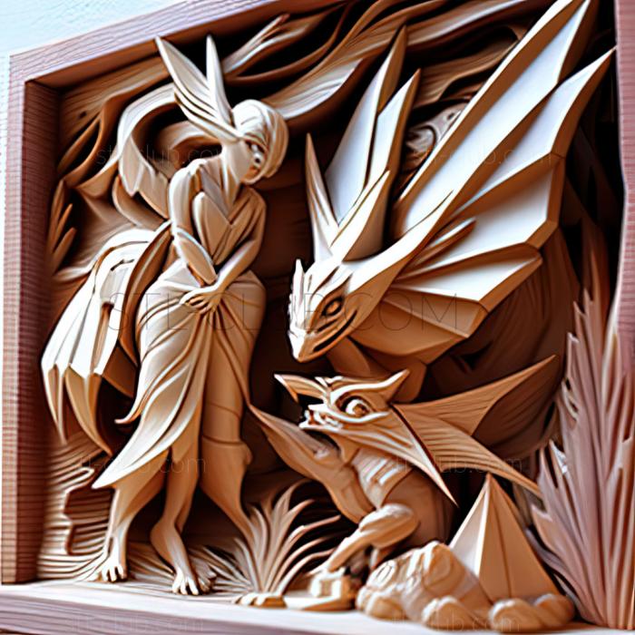 3D мадэль Айрис и Экскадрилл против Охотника на драконов Дракон (STL)